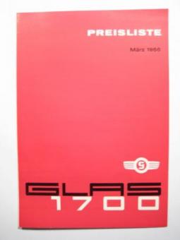 Preisliste GLAS 1700 - 1966  