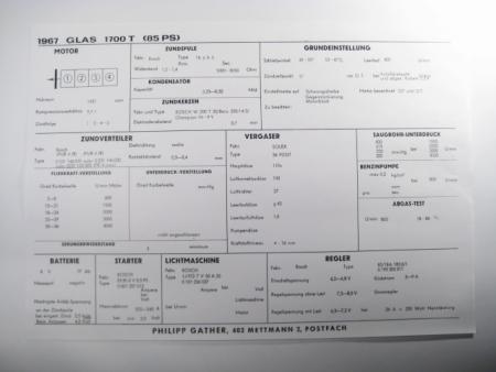 GLAS S 1004 1964 - technisches Datenblatt  